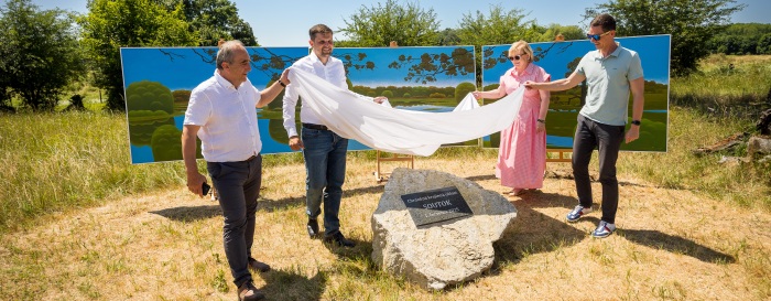 Odhalení pamětního kamene CHKO Soutok.