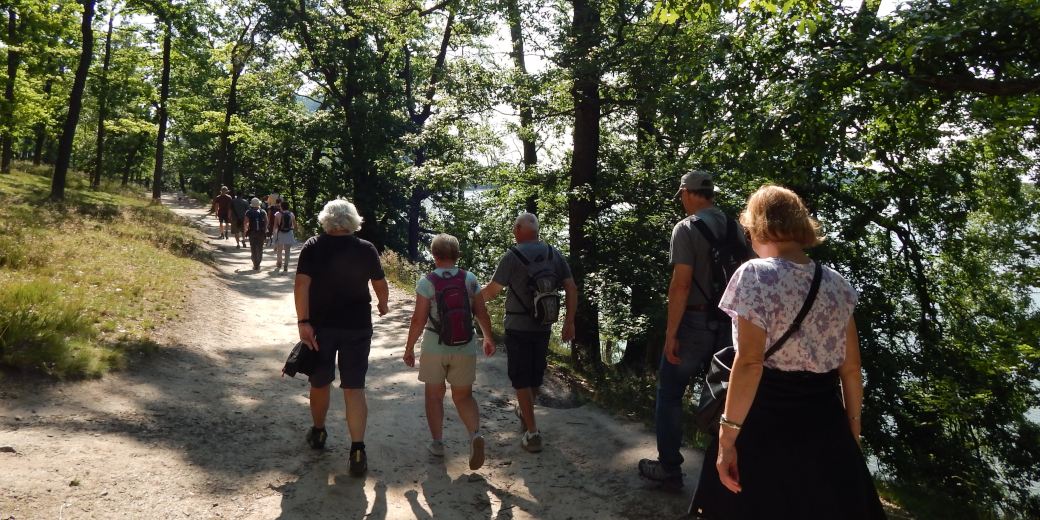 Procházka vedla kolem břehu Máchova jezera.